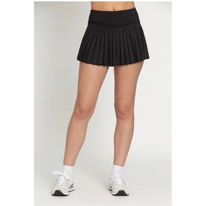 Gold Hinge Black Tennis Skirt